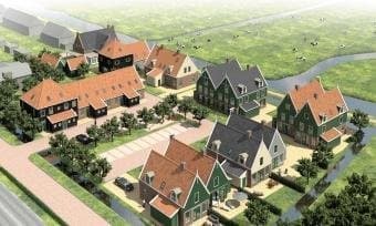 Impressie woningen Kanaaldijk bovenaanzicht