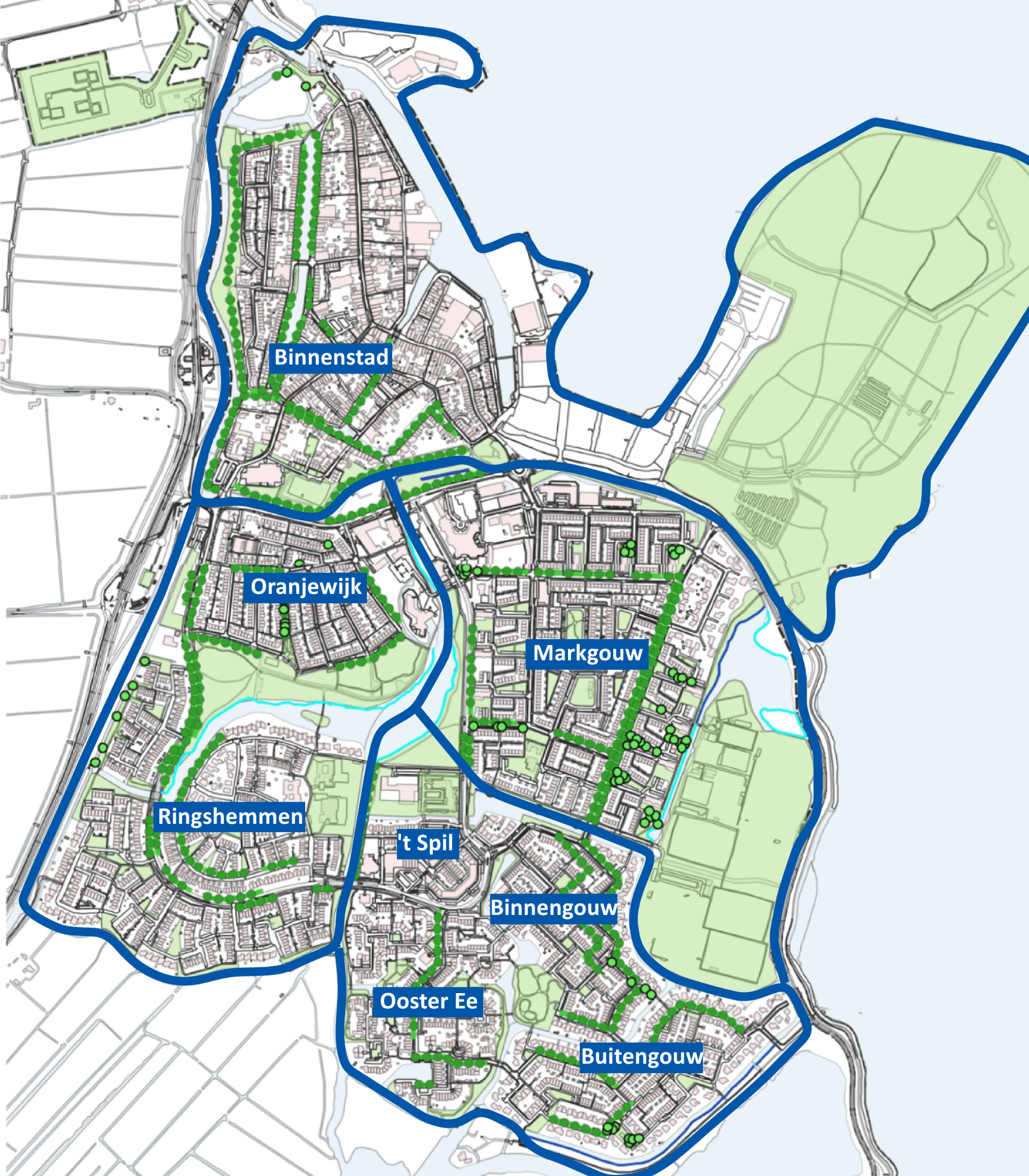Indeling wijken Monnickendam