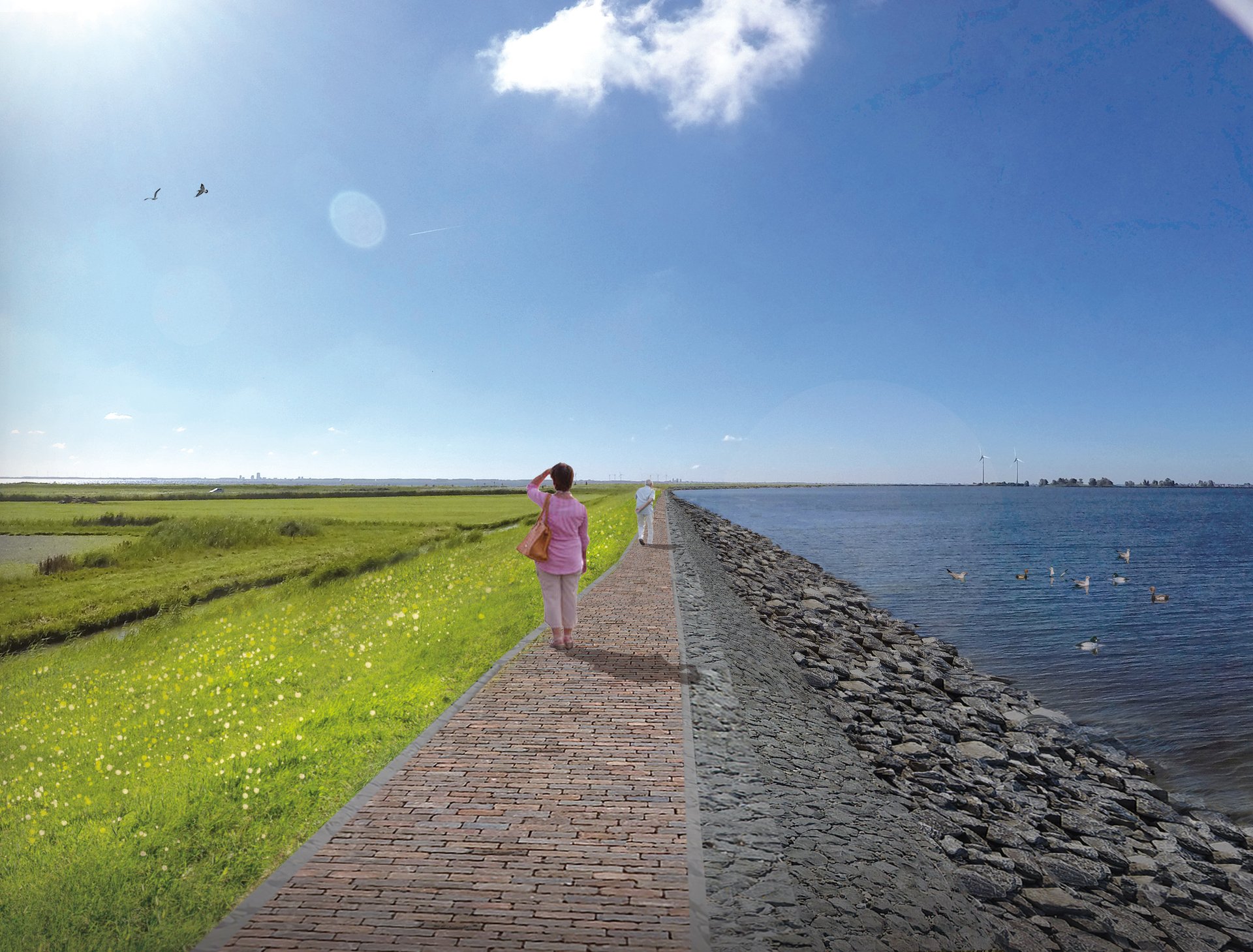 Visual dijkprofiel Westkade